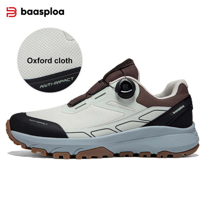 Baasploa Men Hiking Shoes Outdoor Climbing Mesh Breathable Travel Walking Shoes Male Non-Slip Wear Resistant Comfortable Sneakers