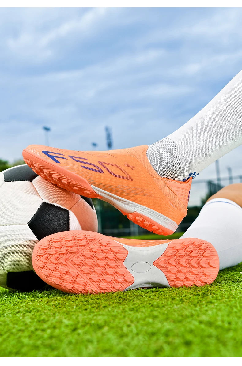 New Men's Football Boots Non Slip Comfortable Soccer Shoes Turf Ultralight Fg Grass Cleats Futsal Sport Indoor Adult Non-Slip