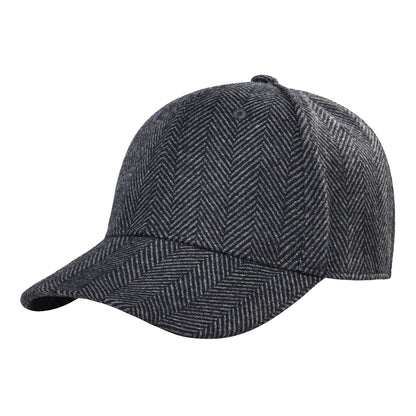 BOTVELA Men's Wool Tweed Baseball Cap Casual Style Soft Adjustable Unstructured Hat