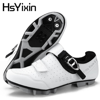Mountain Bike Shoes Mens Cycling Shoes Quick Ratchet Buckle Compatible with SPD System Pedal for Indoor Outdoor Women MTB Shoes