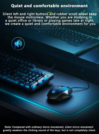 Inphic W1 Wired Gaming Mouse USB Esports Mouse with Adjustable DPI, Programmable Macro Buttons, Silent Click Office & Gaming Mouse