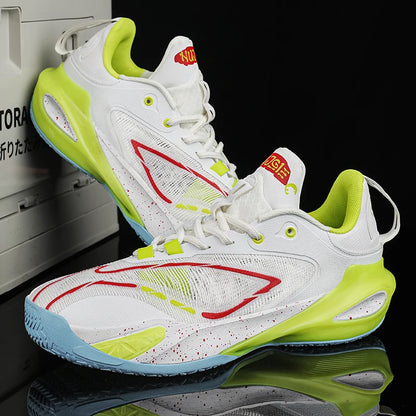 Men's Basketball Shoes Breathable Cushioning Non-Slip Wearable Runing Shoes Gym Training Athletic Basketball Sneakers for Men