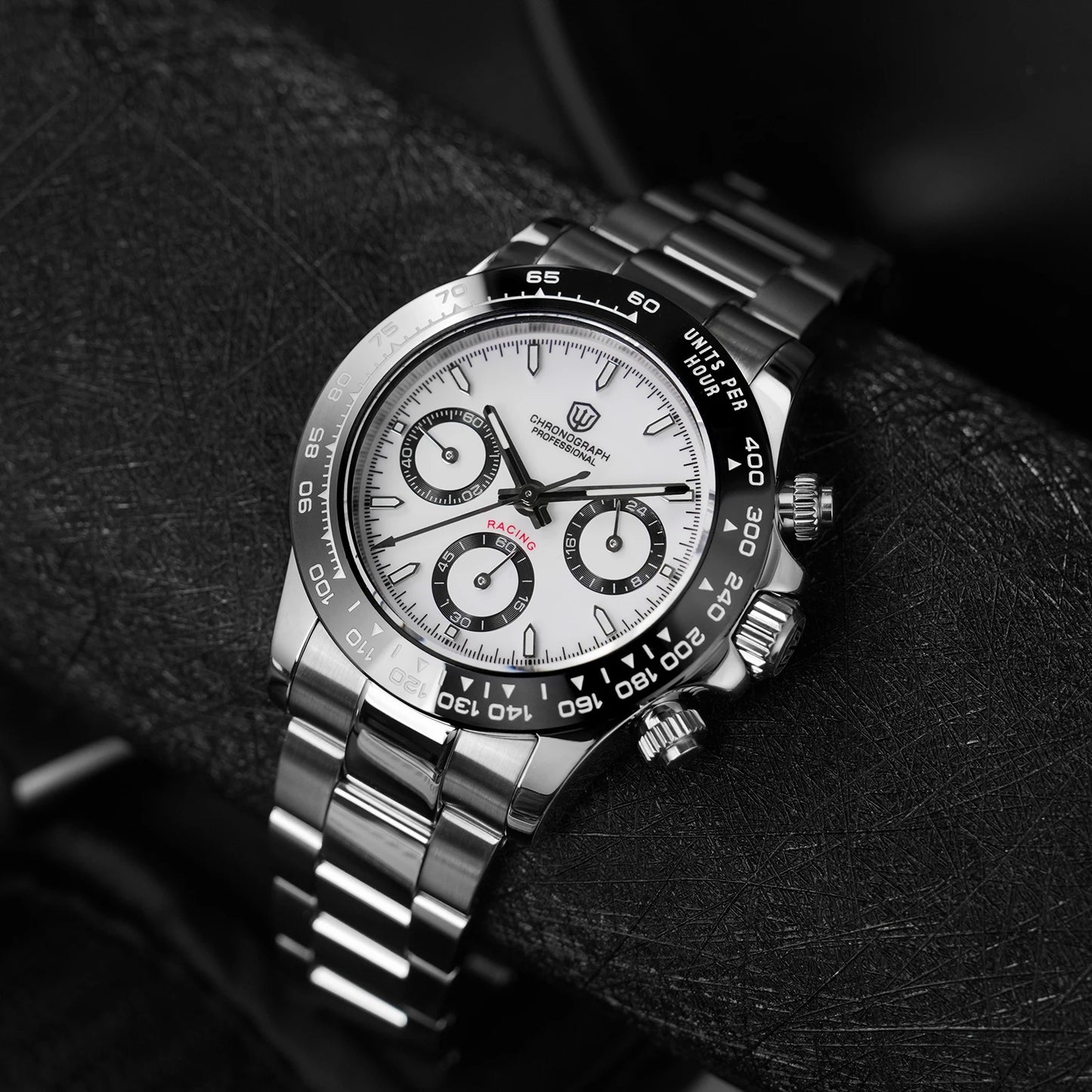 Watchdives WD16500 V2 Men Watch VK63 Quartz Movement Chronograph Wristwatch Stainless Steel Sapphire Crystal Luminous Watches