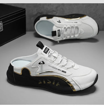 Grands chaussons pour hommes été respirant maille pantoufles mode chaussures décontractées à semelles souples pour hommes baskets légères Zapatos De Hombre