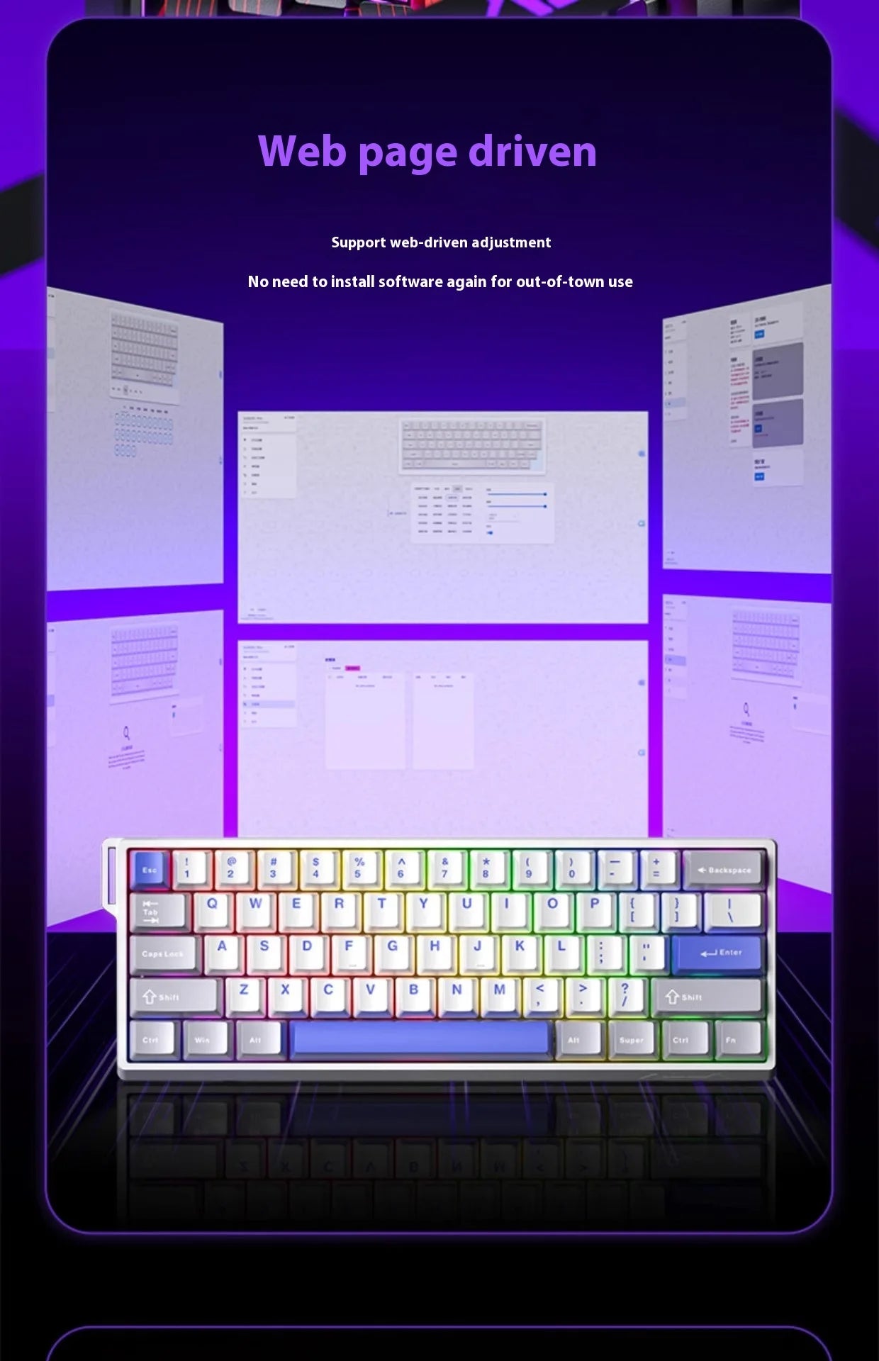 AULA WIN60 HE MAX E-Sports Keyboard 8K Polling Magnetic Swaps 0% Dead Zone RGB Unlock Dominance with This Hot Swappable Beast