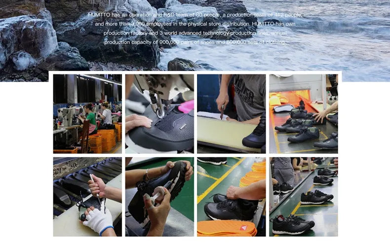 HUMTTO Trekking Shoes for Women Winter Hiking Shoes Women's Waterproof New Luxury Designer Climbing Leather Casual Woman Sneakers