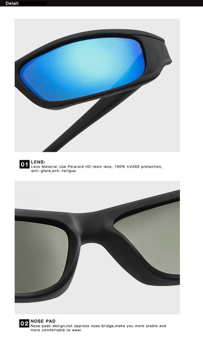 2024 Fashion Polarization Cycling Sunglasses Retro Sport Fishing Glasses Men Women Lightweight Driving Cycling Running UV400