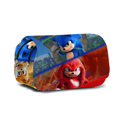 Sonic The Hedgehog Double Pencil Case Stationery Bag Storage Pouch