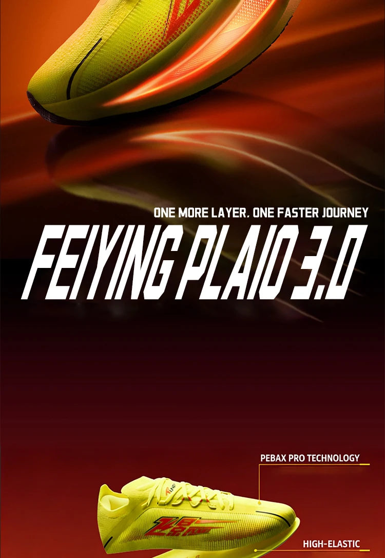 QIAODAN Feiying Plaid 3 férfi futócipő szénszálas talppal, maratoni versenycipő, könnyű, lélegző cipő QDB023262290