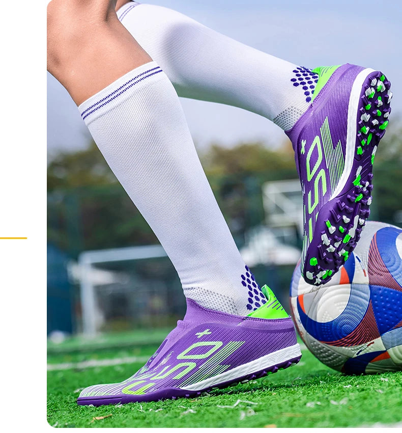 Nouvelles chaussures de football pour hommes, chaussures de football sur gazon, ultralégères, confortables, crampons d'intérieur antidérapants, crampons FG pour terrain synthétique, futsal, adulte, antidérapantes