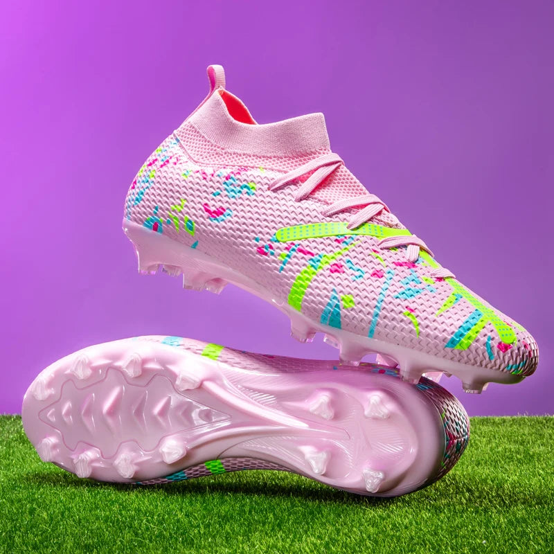 Nouvelles chaussures de football pour hommes, chaussures d'entraînement professionnelles, chaussures de football, baskets de match, chaussures de sport pour l'extérieur sur gazon, antidérapantes, ultralégères, unisexes