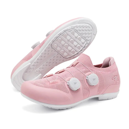 Men's MTB Cycling Shoes New Women's Pink Self-Locking Cleats Speed Road Bicycle Shoes Flat Trail Racing SPD Mountain Bike Sneakers
