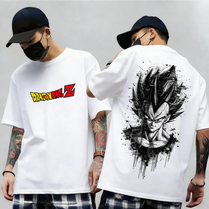 Dragon Ball Z Print Short Sleeve Cotton T-Shirt Son Goku Vegeta Men Women Clothes Harajuku Y2k Tee Vintage Summer Streetwear