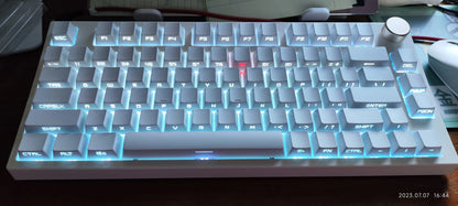 131 Tasten seitlich gravierte, hintergrundbeleuchtete Keycaps für mechanische Tastaturen mit Cherry MX Switches, OEM-Profil, ABS-Keycaps, individuelle Tastenkappen für DIY