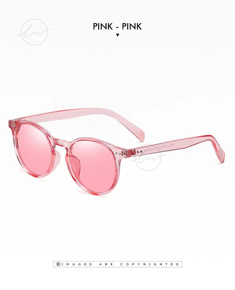 LM Retro runde solbriller til kvinder og mænd, ultralette TR90, polariserede, unisex, kørselsbriller, vintage solbriller, UV400, Gafas De Sol