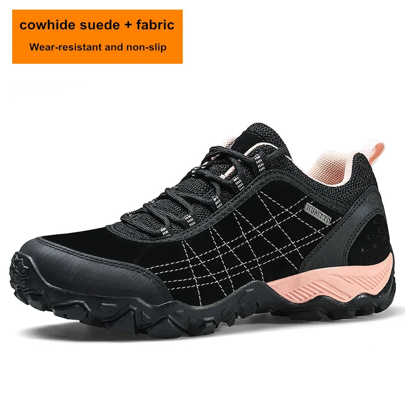 HUMTTO Trekking Shoes for Women Winter Hiking Shoes Women's Waterproof New Luxury Designer Climbing Leather Casual Woman Sneakers