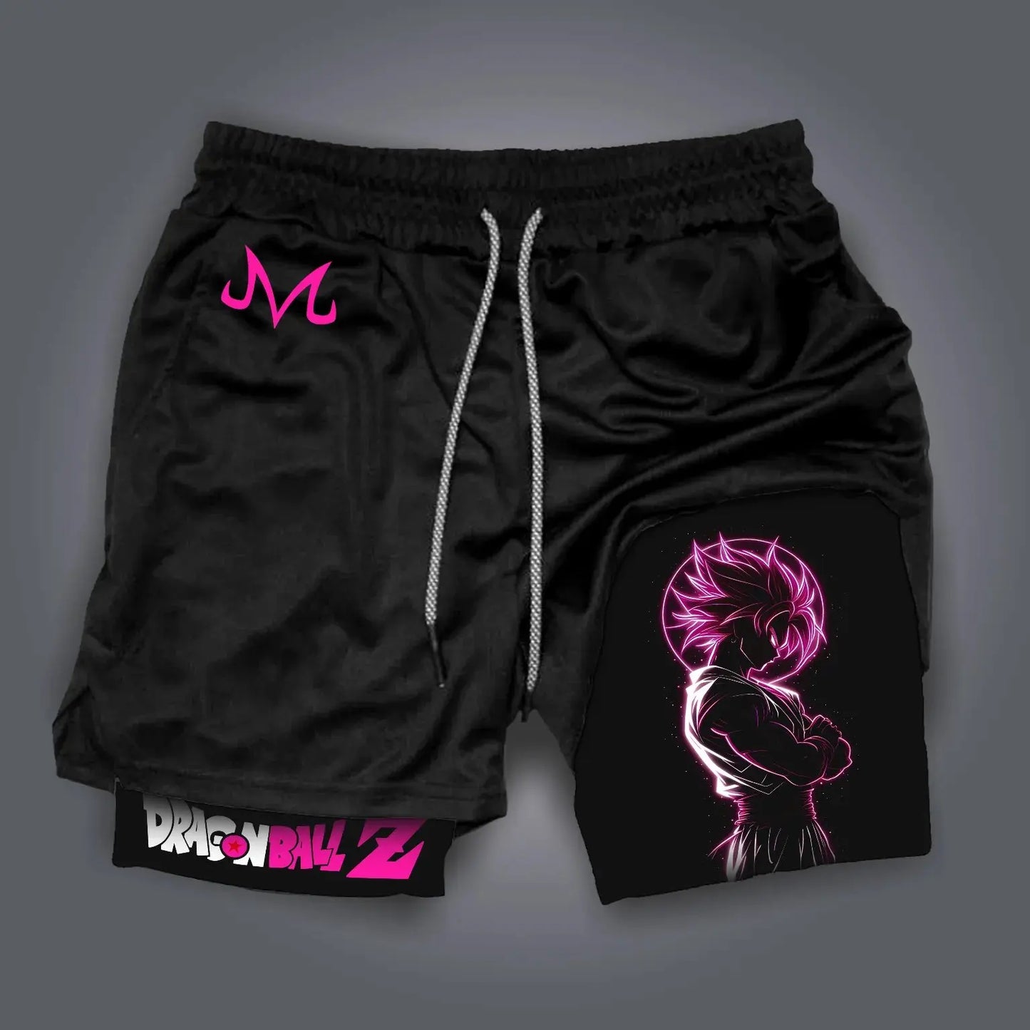 New Men's Dragon Ball Super Licensed Shorts 2025 - Japanese Anime Breathable Quick-Dry Beach Pants, Retro Y2K Hip Hop Style