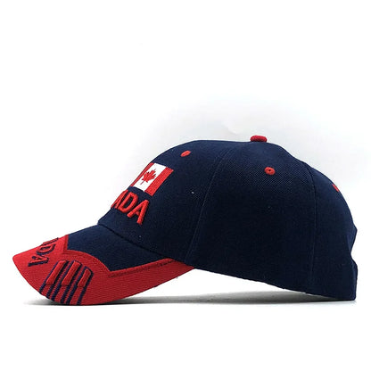 Farben Kontrast Kanada Bestickte Baseballkappe für Herren und Damen Snapback-Kappe Dad-Hats Angelkappe Bone Gorra