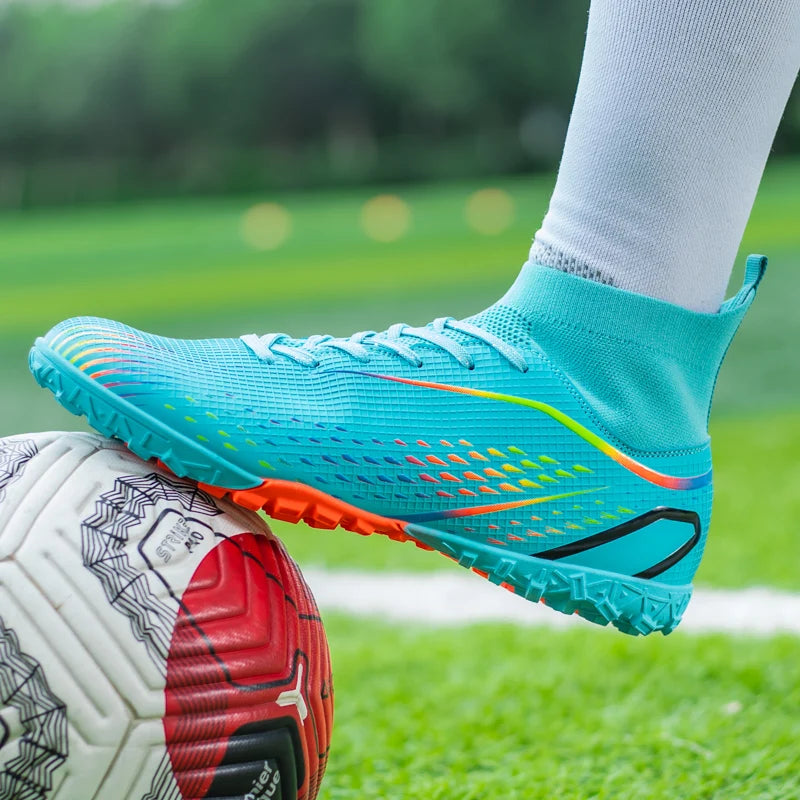Men’s Outdoor Football Boots Professional Training Soccer Shoes Soccer Cleats Turf Futsal Match Grass Unisex Non-Slip Breathable