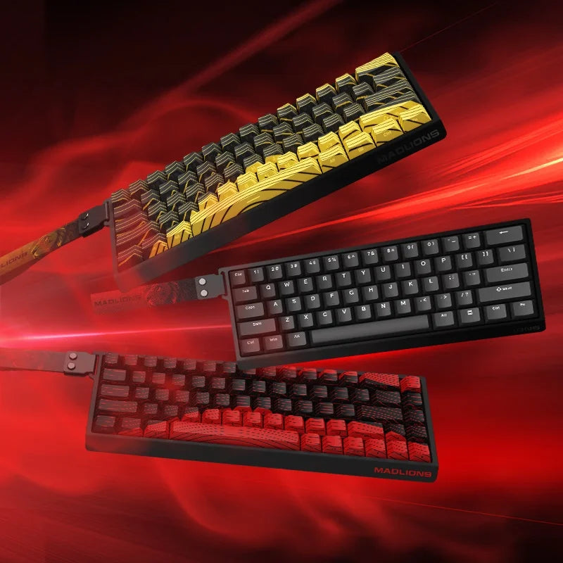 FGG MADLIONS MAD 60/68HE Magnetic Switch Keyboard MADCATZ MAD60 Wired Gaming Keyboard Rapid Trigger Custom Keyboard Office Gift
