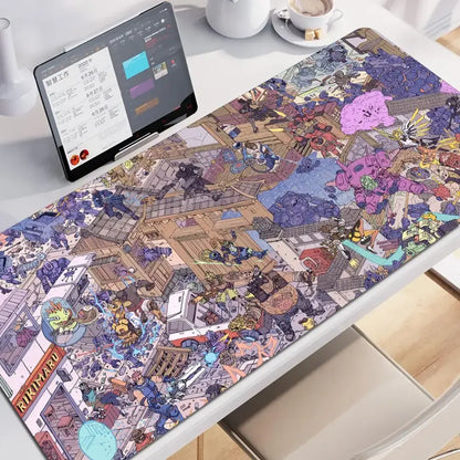 Anime-Gaming-Girl Overwatch großes Mauspad 900x400 Laptop Büro Gummi weiche Schreibtischunterlage Computer-Tastatur HD-Druck Mousepad XXL