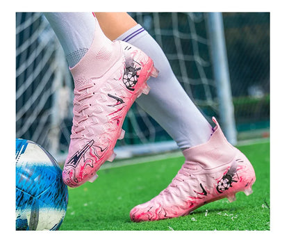 1 paire de chaussures de football pour adultes avec crampons TF, pour les étudiants, durables, antidérapantes, pour l'entraînement sur gazon et les matchs de football