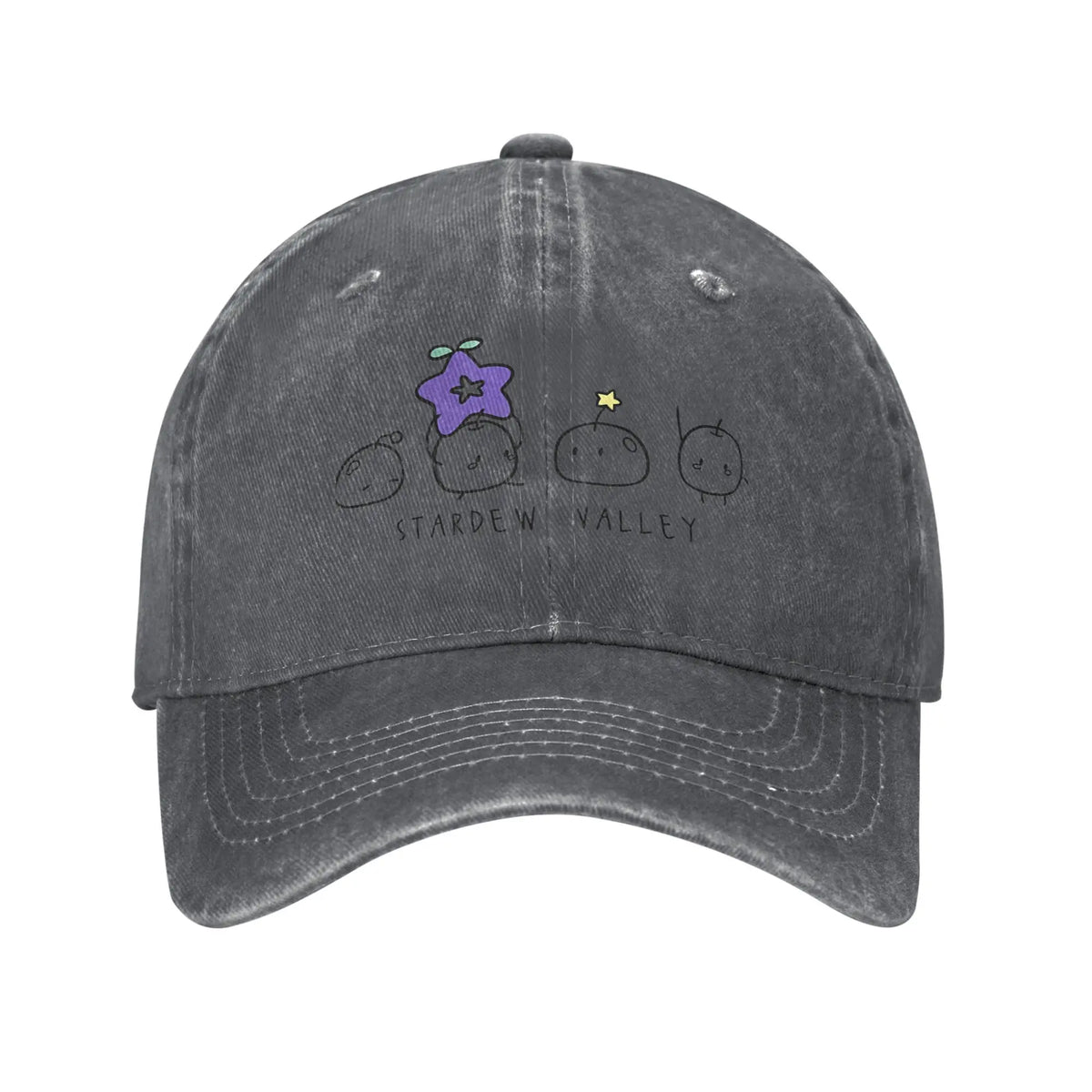 Žaidimo „Stardew Valley“ kepurė su snapback užsegimu „Sun Baseball Cap y2k“ – juokinga unisex kepurė paaugliams, išplauta, hiphopo stiliaus, apsauganti nuo saulės, skirta lauko sportui, puiki dovana