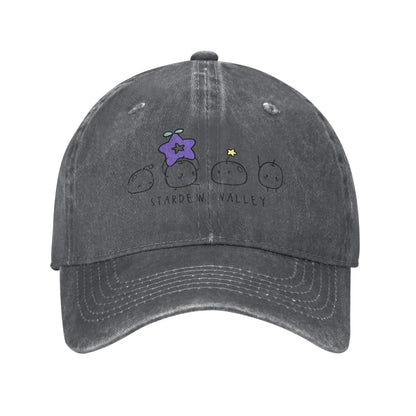 Žaidimo „Stardew Valley“ kepurė su snapback užsegimu „Sun Baseball Cap y2k“ – juokinga unisex kepurė paaugliams, išplauta, hiphopo stiliaus, apsauganti nuo saulės, skirta lauko sportui, puiki dovana