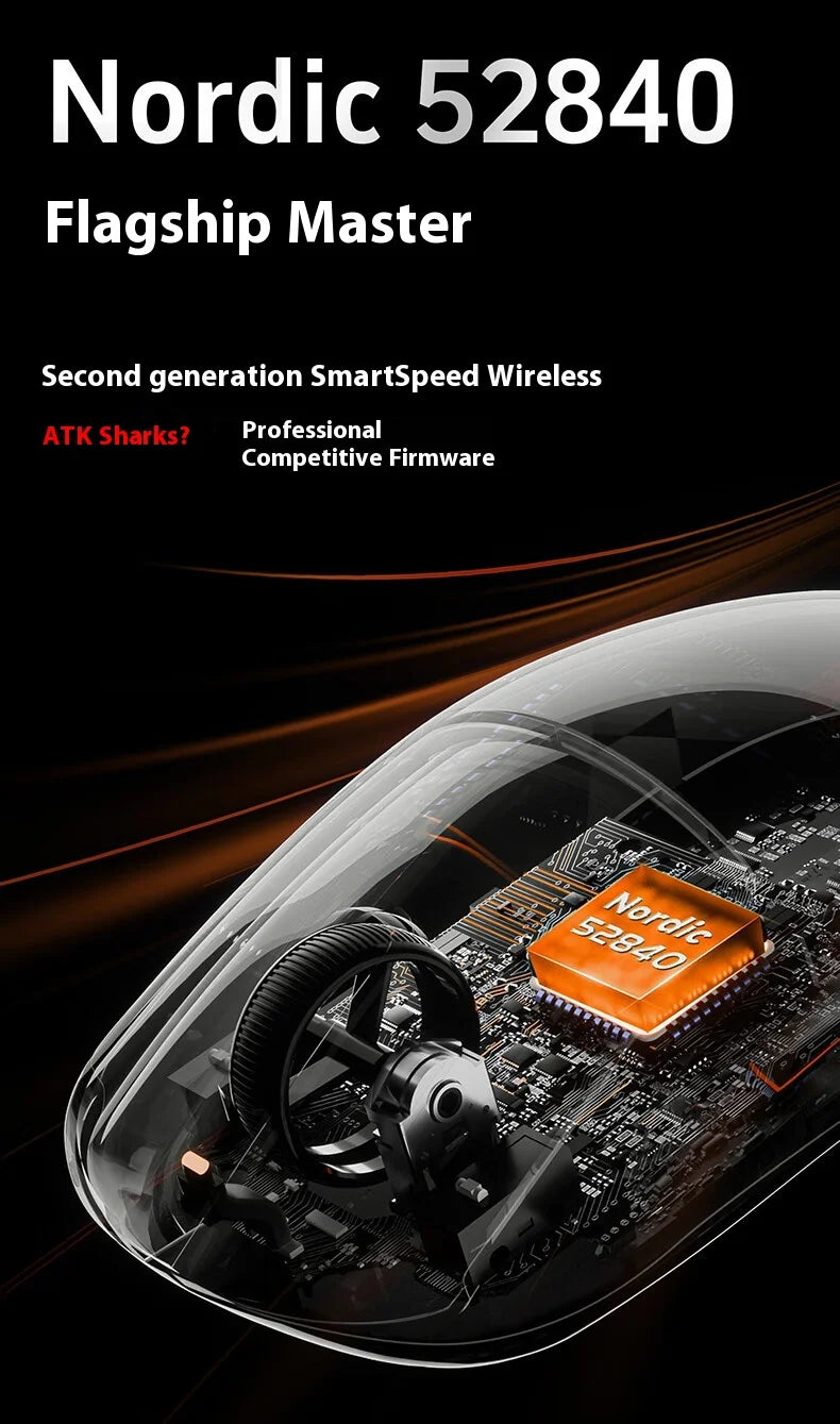 Mouse Gaming Wireless ATK A9 Plus A9/A9 SE/A9 Pro Tri-Mode 8K, Leggero, A9 Ultimate per E-sport e PC, Regalo Personalizzato