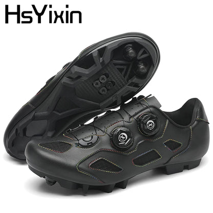 Mountain Bike Shoes Mens Cycling Shoes Quick Ratchet Buckle Compatible with SPD System Pedal for Indoor Outdoor Women MTB Shoes