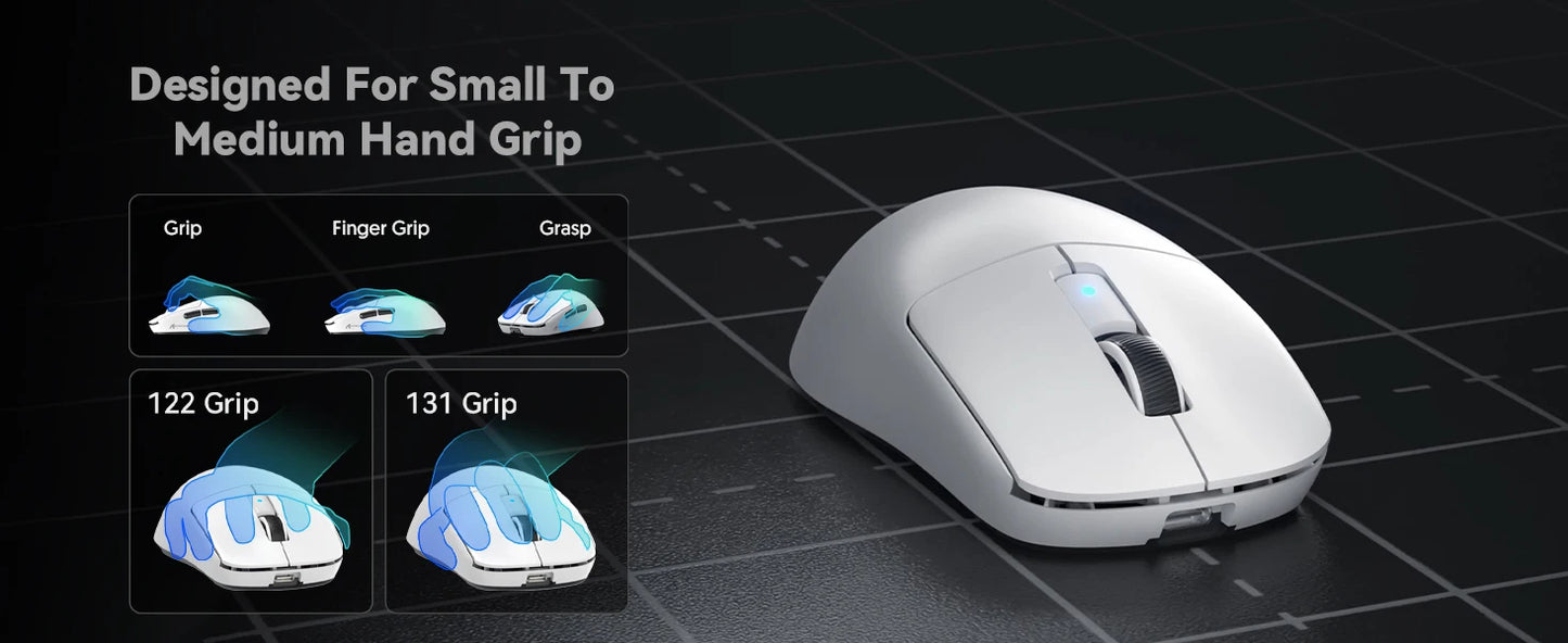 Ratón gaming inalámbrico ligero Attack Shark R6, ratón para ordenador con sensor PAW 3950Max y Nordic 52480, sondeo de 8KHz