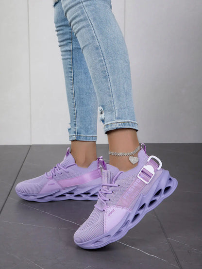 Moda Lila Casual Sneakers Dam Herr Blade Löparskor Storlek 48 Lätta Andningsbara Sportskor Herr Mesh-sneakers