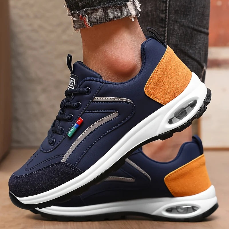 Trendy sportssko til mænd – lette, åndbare og moderne skridsikre sneakers med ruskindsdetaljer til stilfuld udendørs hverdagsbrug
