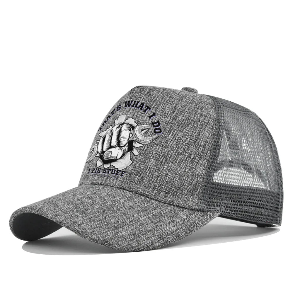 Gorra de béisbol de moda para primavera-verano, de malla estampada y transpirable, con logotipo personalizado para hombres, mujeres y parejas; gorra con visera, casquette.
