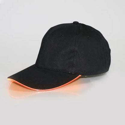 Șapcă cu LED-uri din fibră optică, cu 7 culori luminoase, șapcă de baseball EDC strălucitoare, încărcare USB, șapcă luminoasă, șapcă LED de performanță