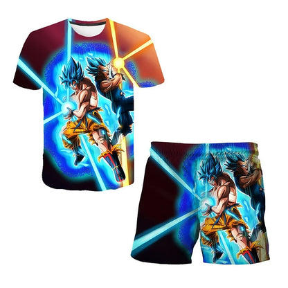 Conjunto infantil de verano Dragon Ball 2026: camiseta y pantalones cortos para niño, set de 2 piezas