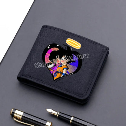Dragons Ball Wallet Anime Goku Men Short Folding Purse Cartoon Card Holder Kids Coin Photo Case Fashion Pocketbook Birthday Gift