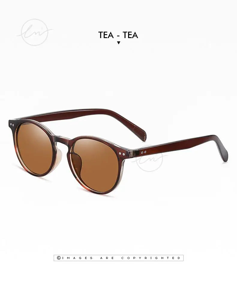 LM Retro runde solbriller til kvinder og mænd, ultralette TR90, polariserede, unisex, kørselsbriller, vintage solbriller, UV400, Gafas De Sol