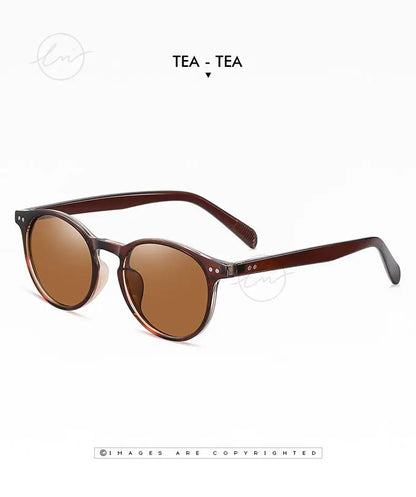 LM Retro runde solbriller til kvinder og mænd, ultralette TR90, polariserede, unisex, kørselsbriller, vintage solbriller, UV400, Gafas De Sol