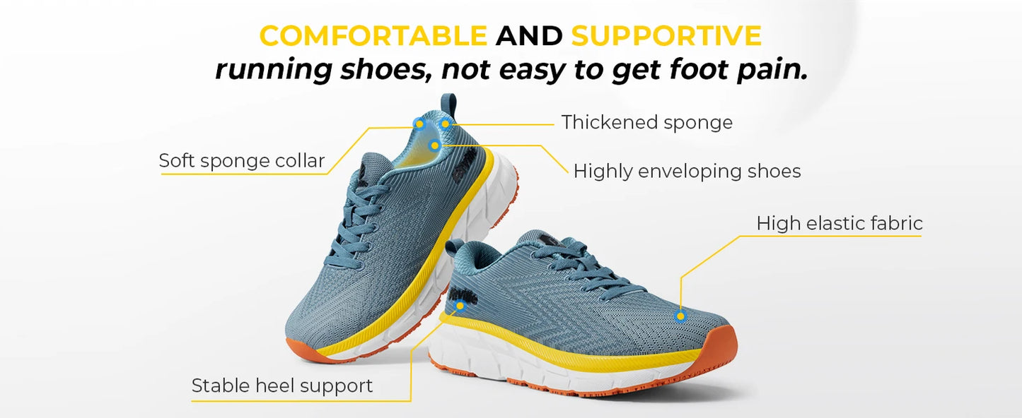 FitVille Men'S Shoes Wide Toe Box Cushioned Extra Wide Width Non Slip Running Shoe Comfortable Lightweight Sneakers For Fat Feet