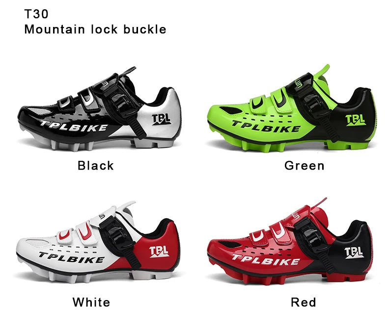 New Men’s and Women’s Bicycle Shoes Outdoor Cycling Shoes with Three Functional Soles Professional Training Shoes