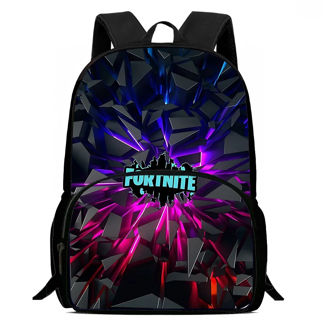 Класическа детска раница Fortnites за момчета и момичета, ученическа чанта, подарък за рожден ден, голям капацитет, за училище и къмпинг, издръжлива раница