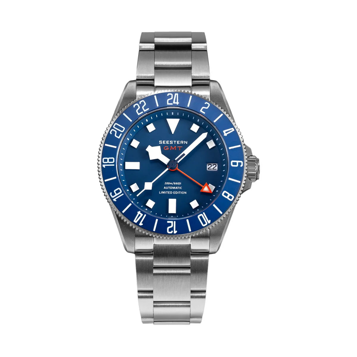 SEESTERN Diver Man Watch Titanium Automatic GMT Mechanical Wristwatch NH34 Movement Sapphire Crystal 20ATM Waterproof Lume S462