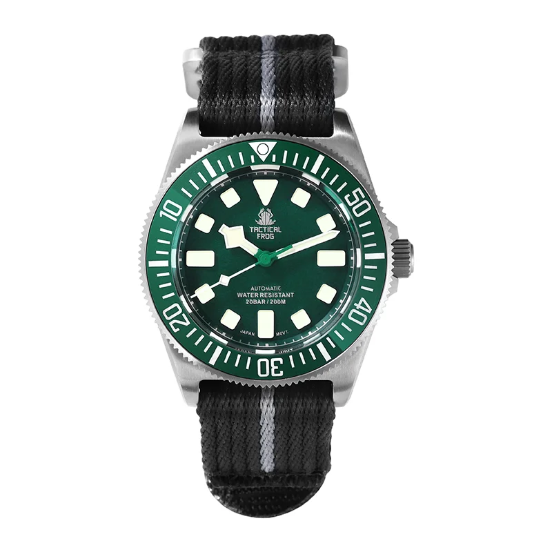 Tactical Frog FXD V4 Mechanische Uhr NH35 Automatikwerk Titan-Herrenuhr 200m wasserdicht Saphirglas Leuchtzeiger 42mm Uhr
