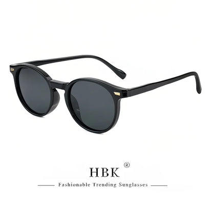 HBK Fashion polariserede solbriller til mænd, runde TR90-stel, modesolbriller til kvinder, kørsel, sport, UV400, Lunette De Soleil Homme