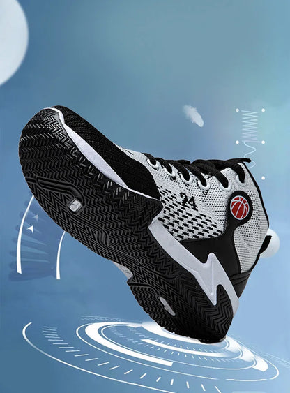 Große High-Top-Sportschuhe für Herren, lässig, atmungsaktiv und bequem, mit dicker Sohle – Basketballschuhe und Laufschuhe