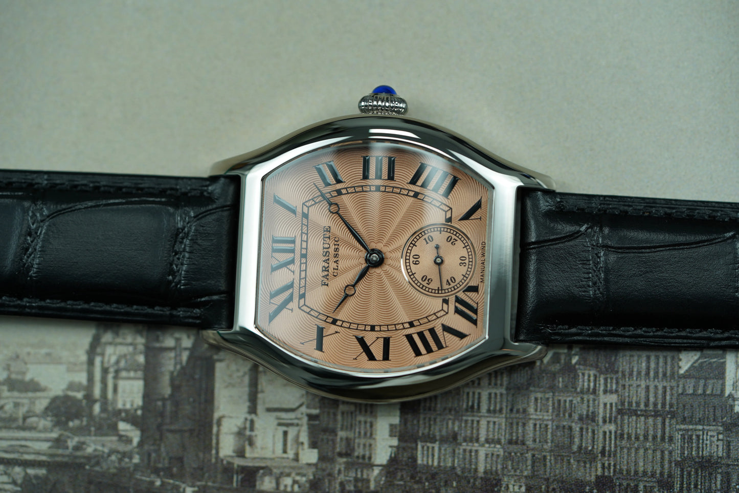 FARASUTE New Classic Hangzhou Customized Movement Manual Mechanical Watch Men Sapphire Crystal Small Second 50m Waterproof reloj