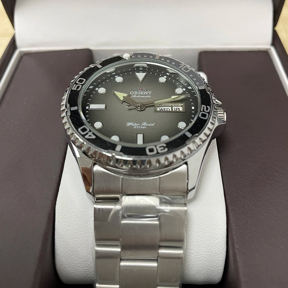 Orient Automatic Diver Watch Men 200M Waterproof Multi-Color Dial Stainless Steel Wristwatch