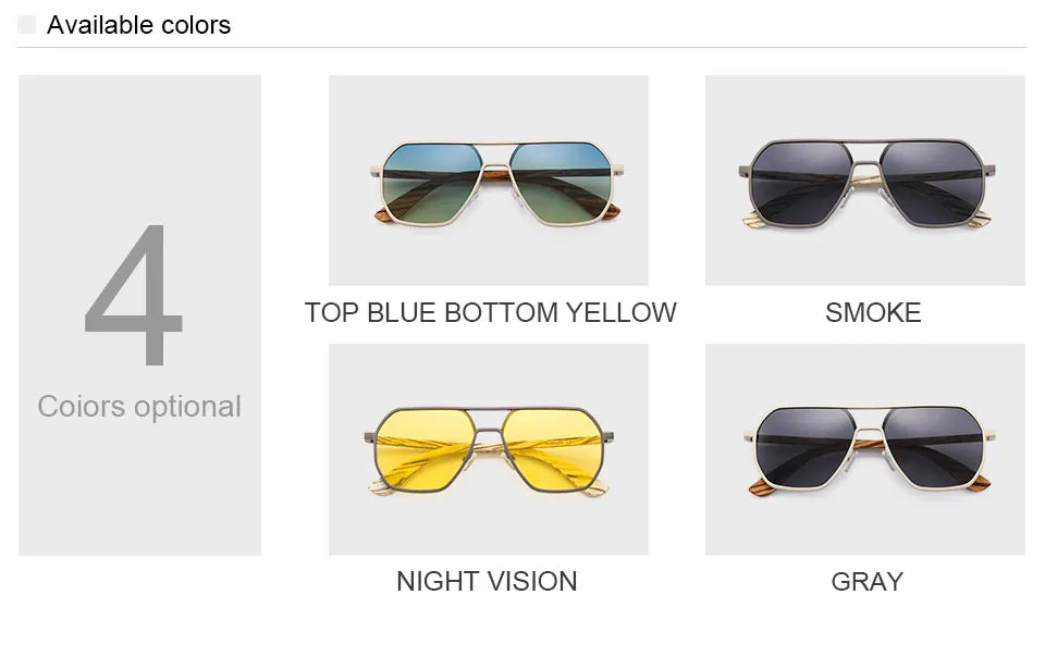 Oi Wood High Quality Fashion Alloy Sunglasses Men Women Wooden Polarized Sun Glasses Driving Uv400 Oculos De Sol 8059