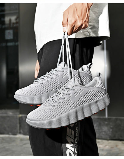Men's Comfortable Casual Sneakers with Foot Sensing Massage Technology Women's Sports Breathable Lightweight Training Shoes